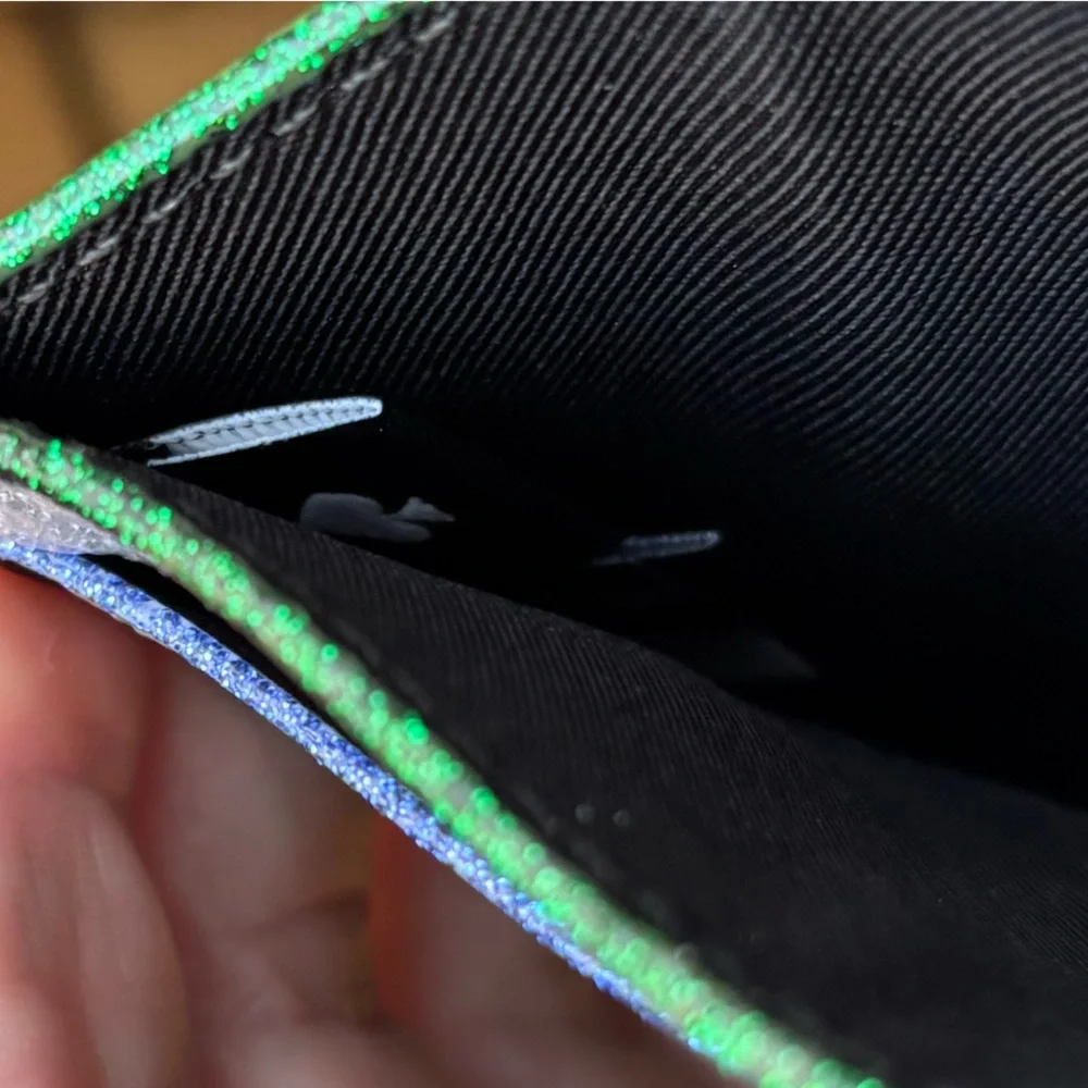 ♠️KATE SPADE nwt New York Devin Black multicolor card holder saffiano leather - Picture 8 of 12